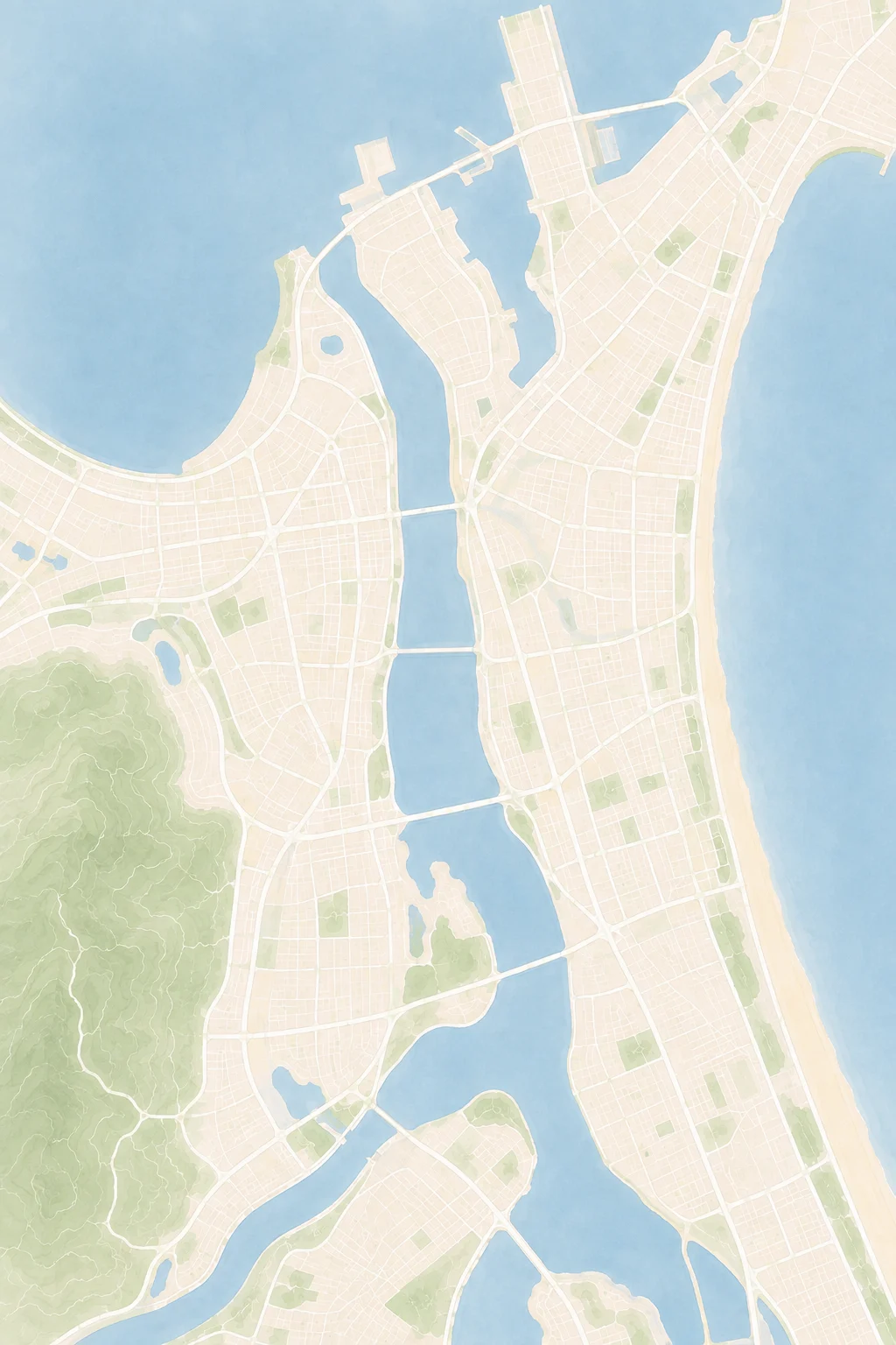 Map of Da Nang with the neighborhoods MoveMap covers